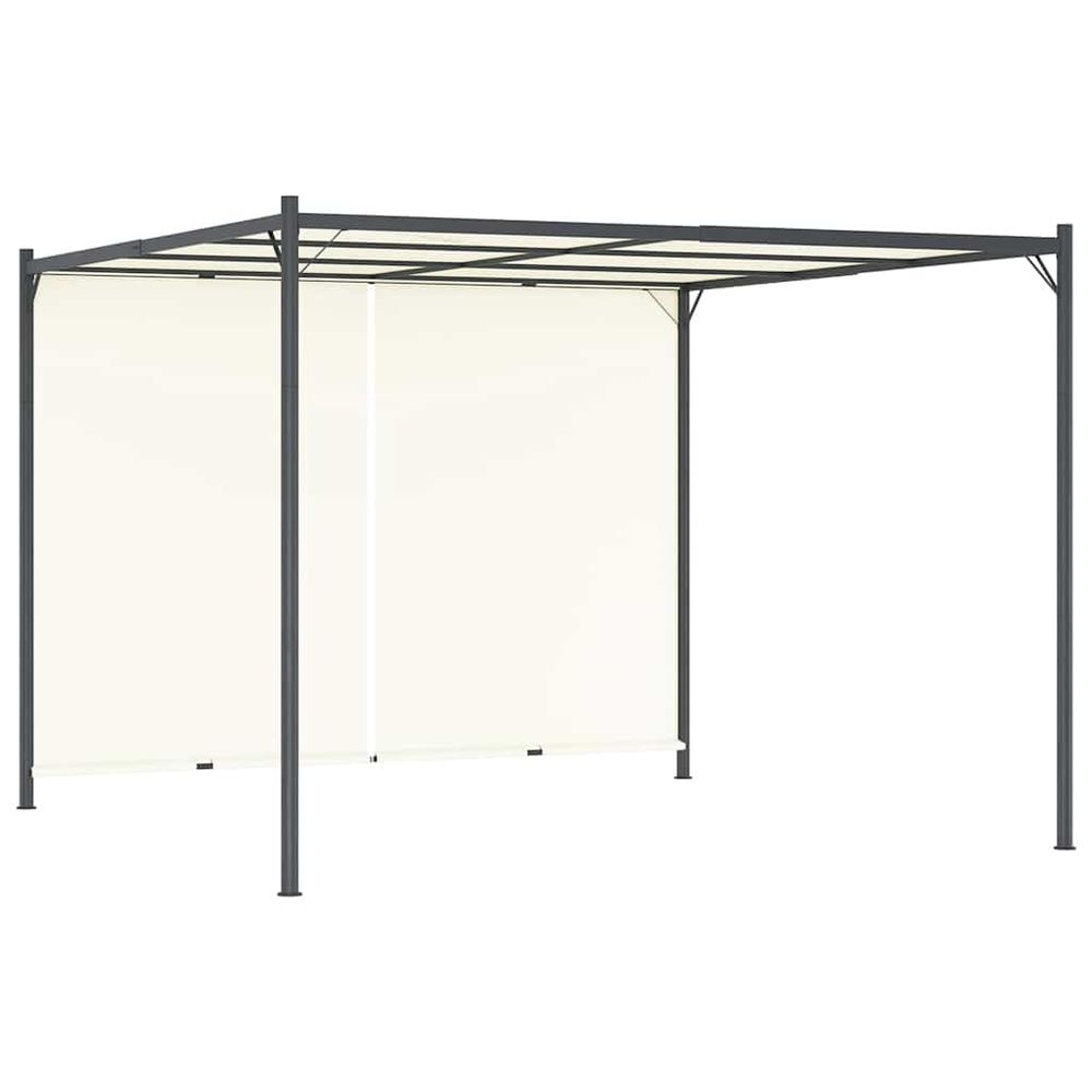 Pergola avec toit réglable crème blanc 3x3 m acier