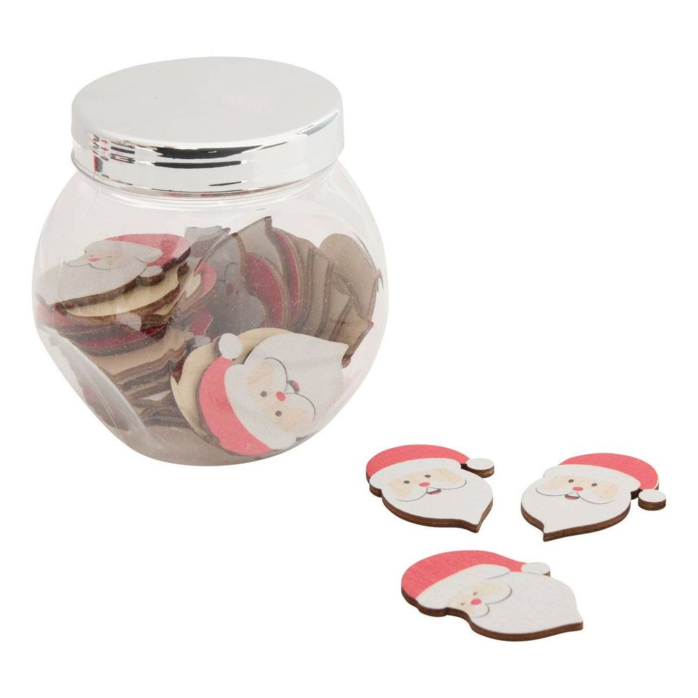 Lot de 30 accessoires de bocal père noël en bois
