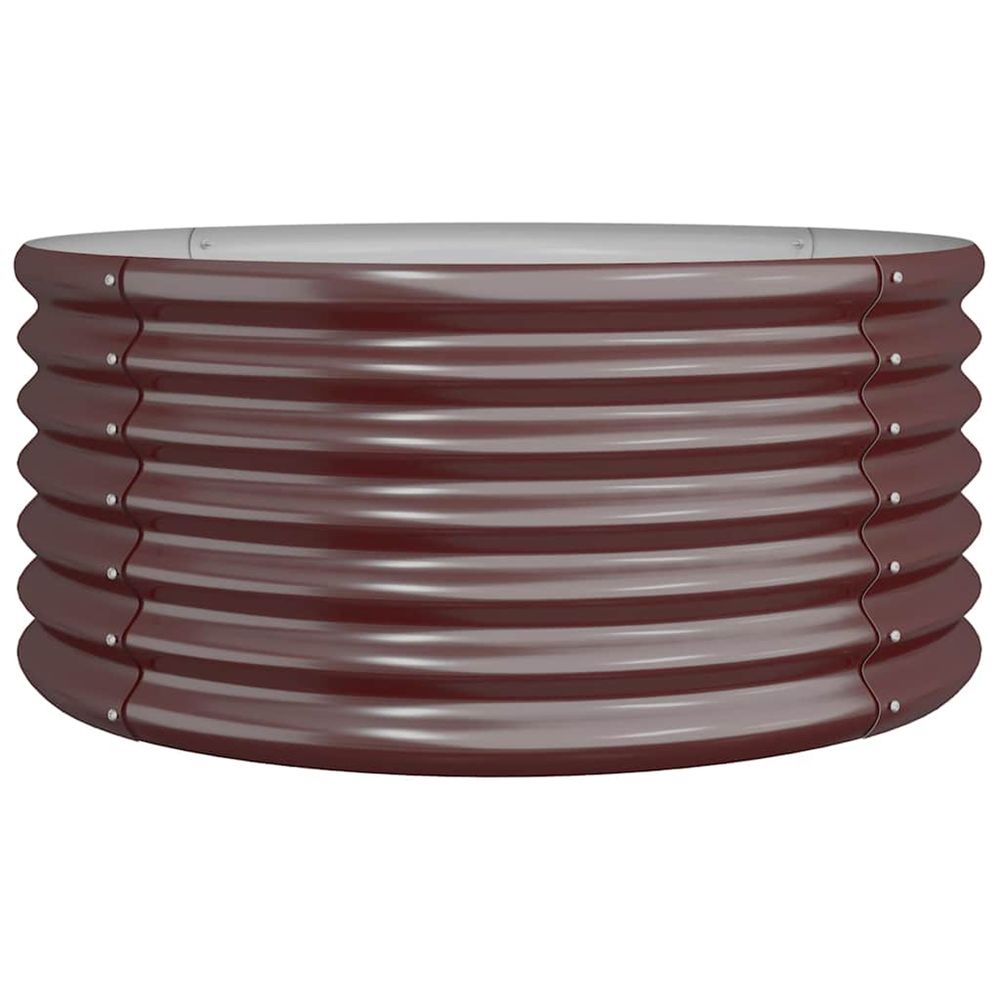 Jardinière d'extérieur de jardin acier galvanisé 80x80x36 cm marron