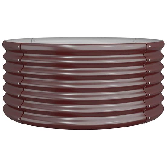Jardinière d'extérieur de jardin acier galvanisé 80x80x36 cm marron