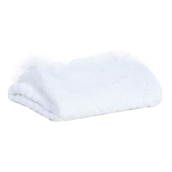 Serviette de toilette zoé neige 50 x 100 cm