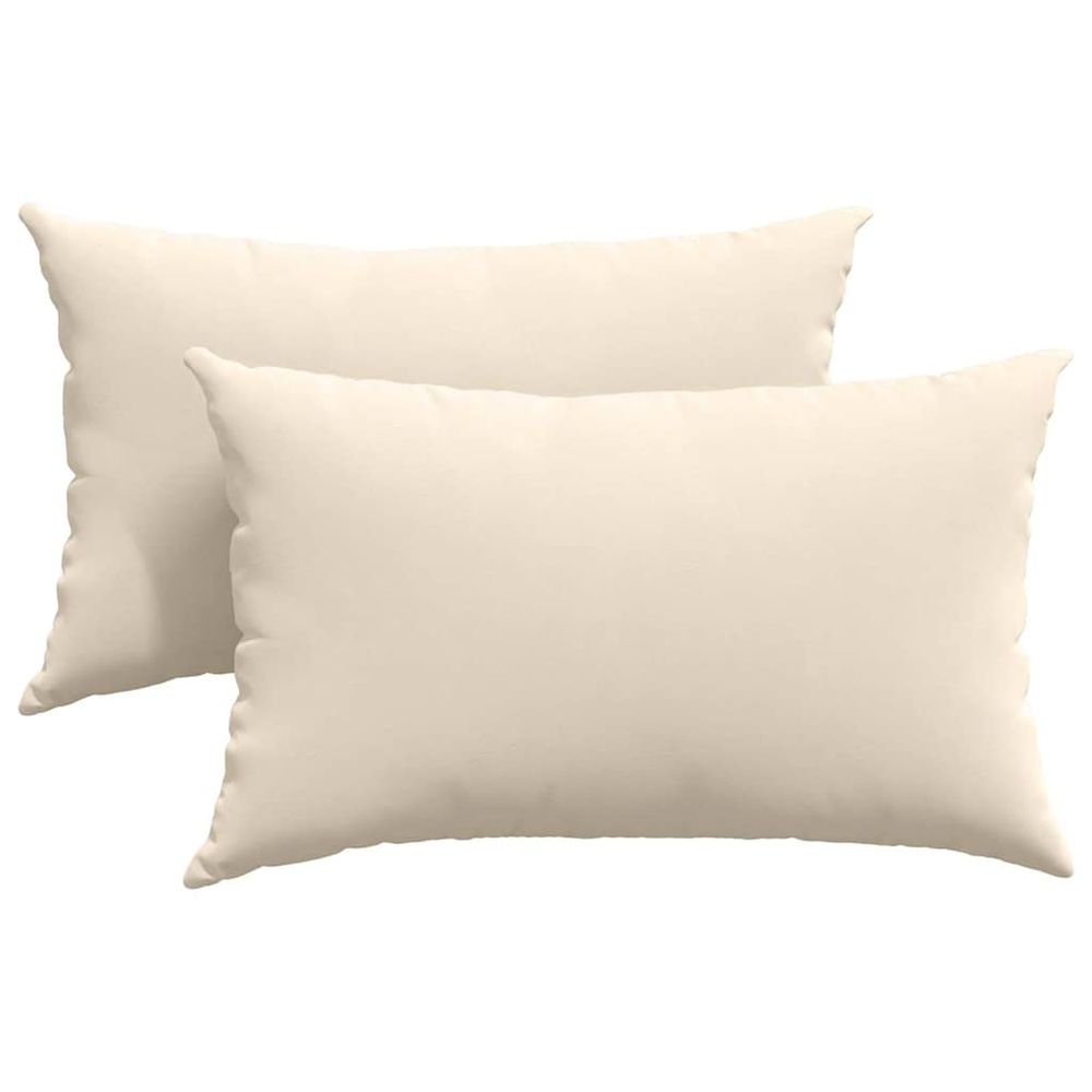 Coussins de canapé 2 pc tissu beige 50 x 30 cm