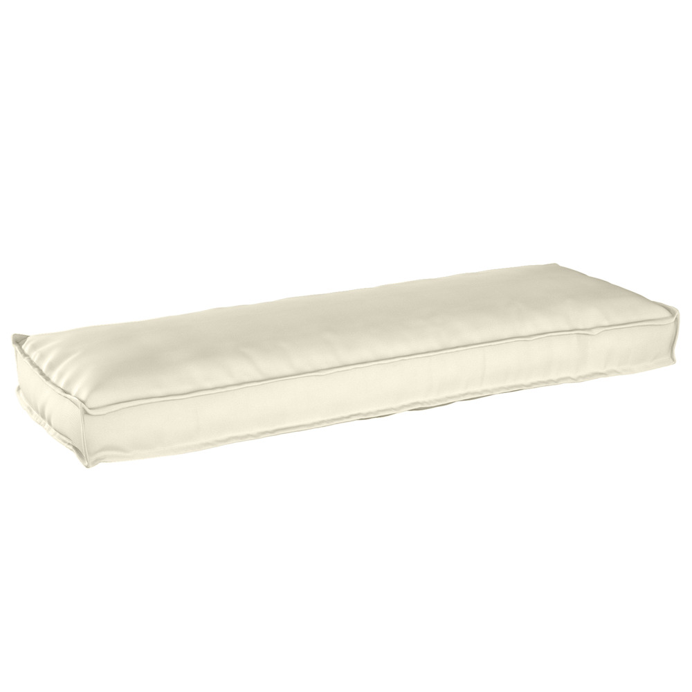 Coussin pallet pour banc crème 120x40x8 cm tissu oxford