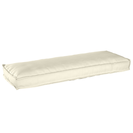 Coussin pallet pour banc crème 120x40x8 cm tissu oxford