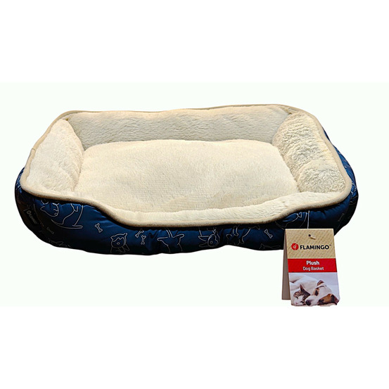 Coussin lilly bleu rectangle 50 x 40 x 12 cm pour petit chien et chat