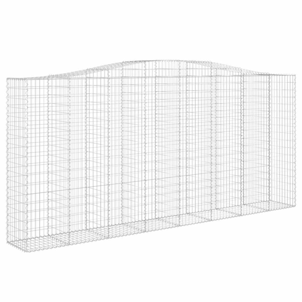 Panier de gabions arqué 400x50x180/200 cm fer galvanisé