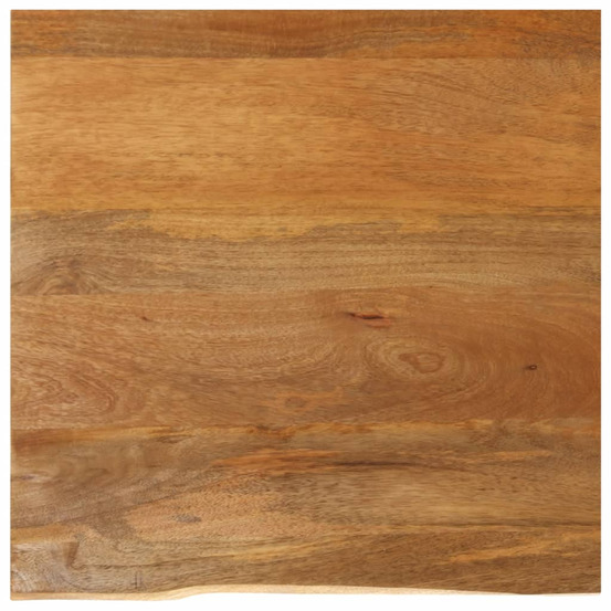 Dessus de table à bord vivant 80x80x3,8 cm bois massif manguier