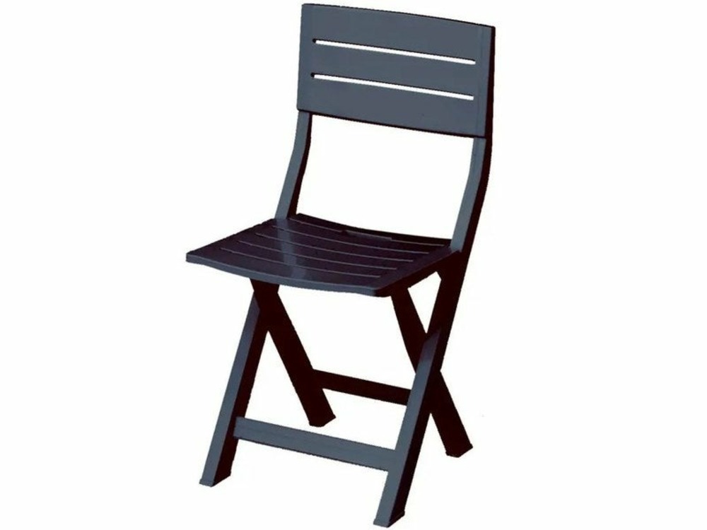 Chaise pliante gilda en polypropylène, anthracite