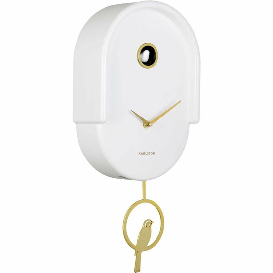 Horloge murale en abs tweet blanc