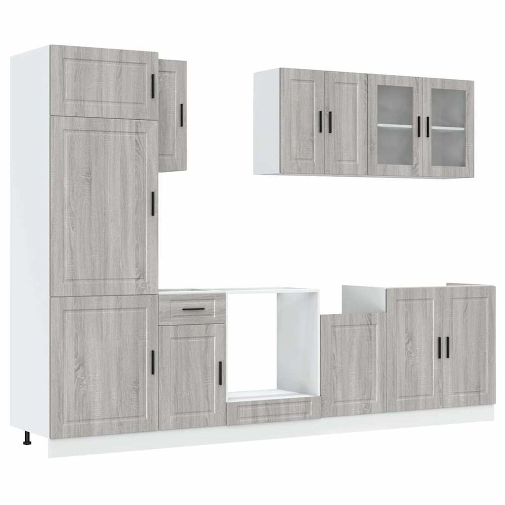 Ensemble d'armoires de cuisine 8 pcs kalmar bois d'ingénierie