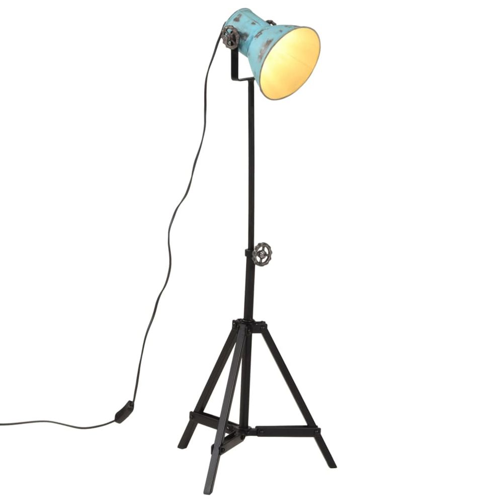 Lampadaire 25 w bleu délavé 35x35x65/95 cm e27