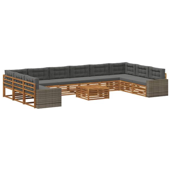Ensembles de canapés 11 pc bois d'acacia massif