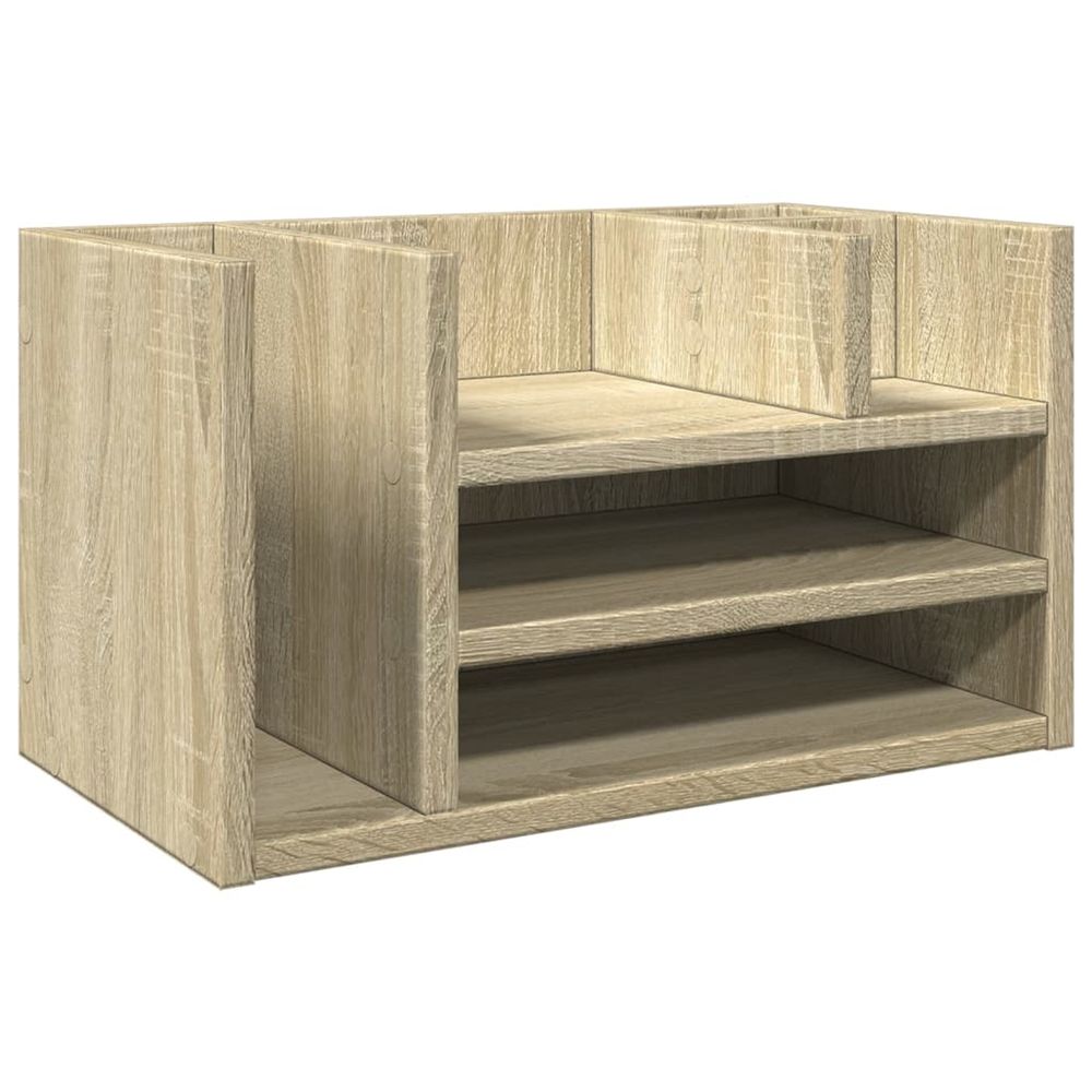 Organisateur de bureau chêne sonoma bois d'ingénierie