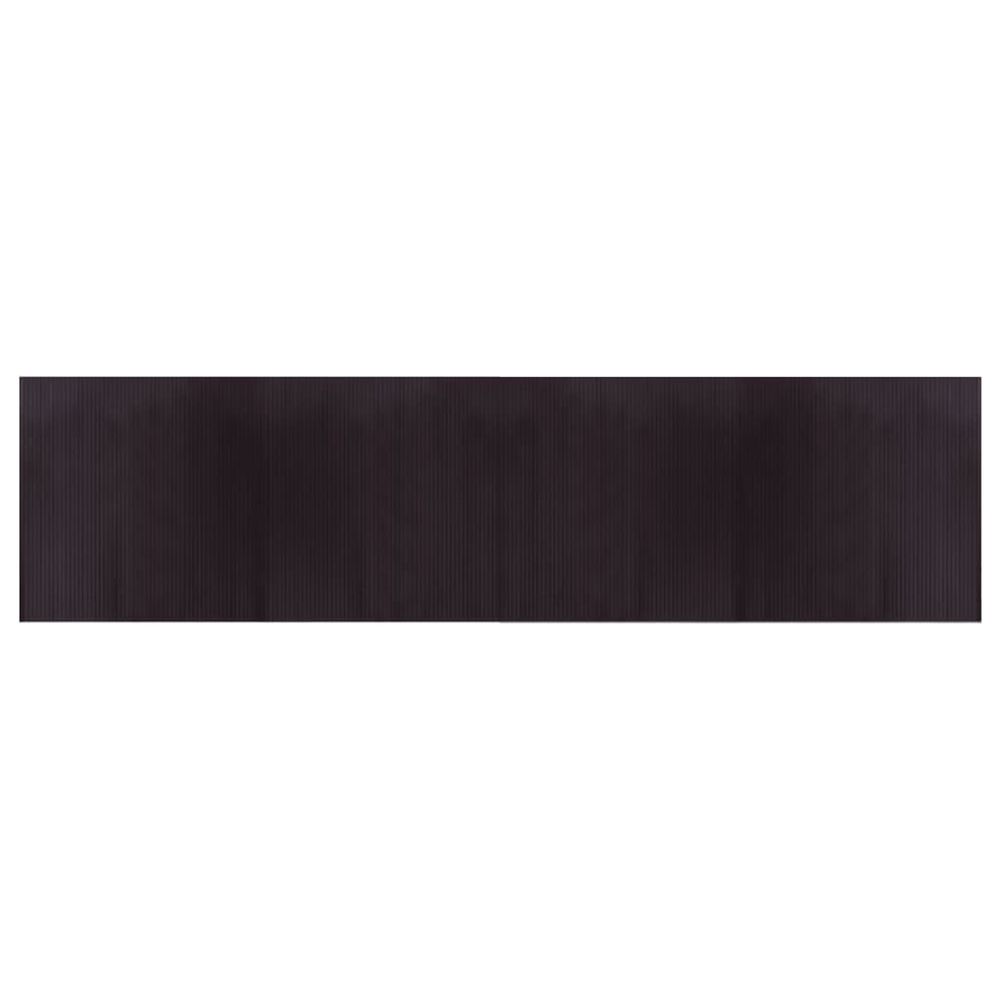 Tapis rectangulaire marron foncé 100x400 cm bambou