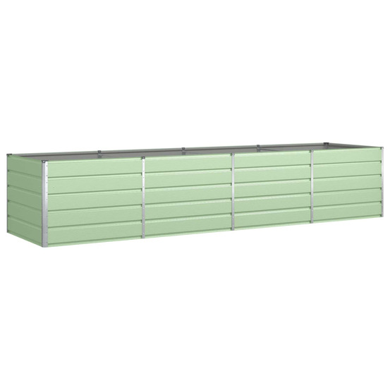 Jardinière d'extérieur vert pastel 385 x 100 x 75 cm acier galvanisé