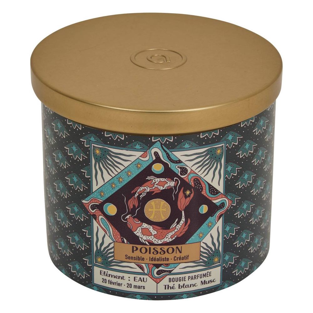 Bougie parfumée astro 396g pot verre assorti