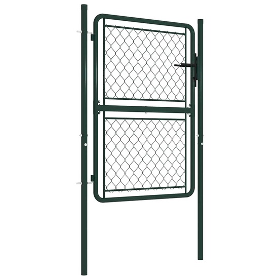 Portail de jardin en acier vert 100 x 150 cm