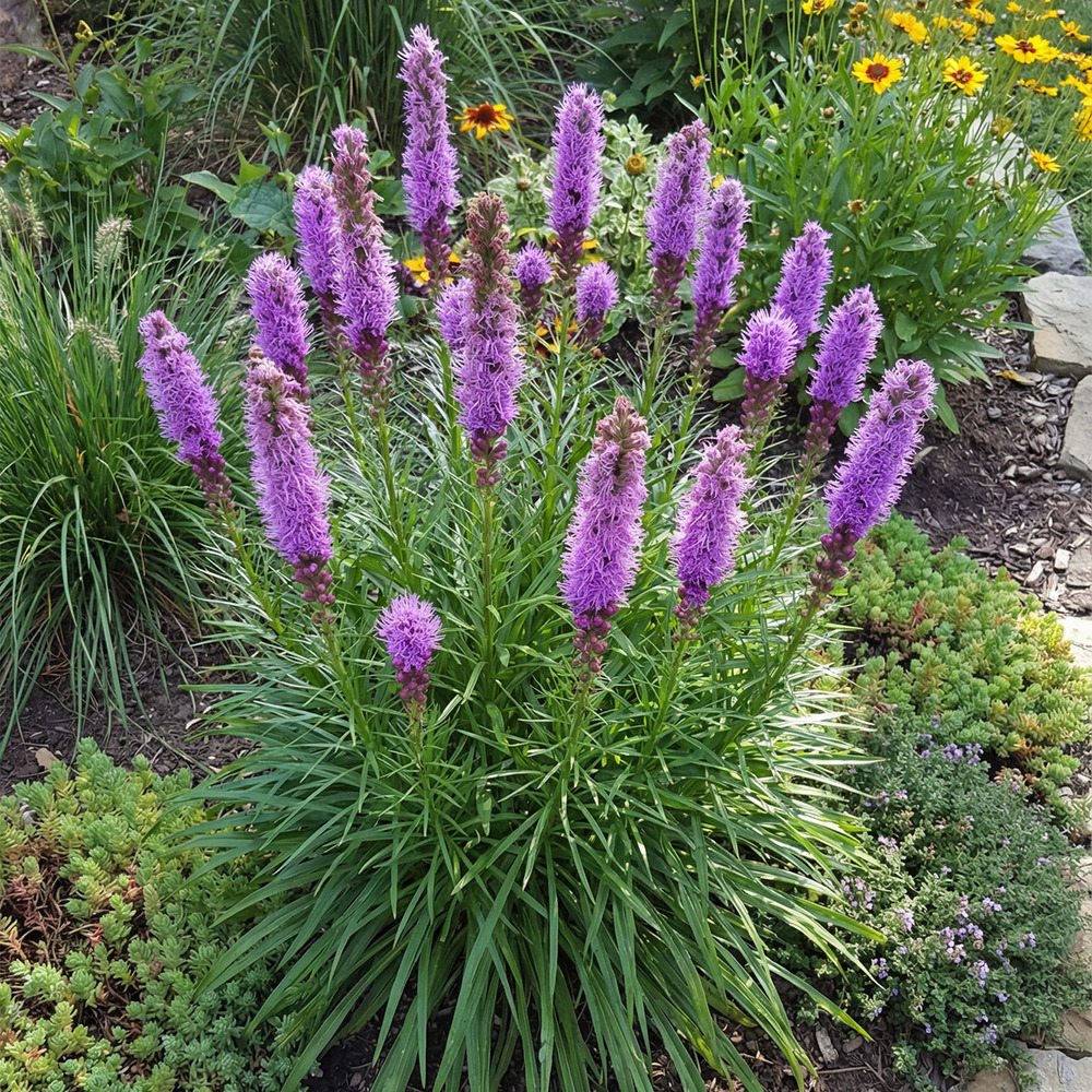 Lot de 6 - liatris spicata 'kobold' - liatris noueux - h. 10-20 cm