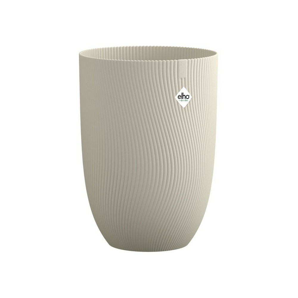 Pot de fleur haut - elho - sereh haut 40 - 50 l - ø 39 x h 53 cm - beige - balcon/intérieur/extérieur