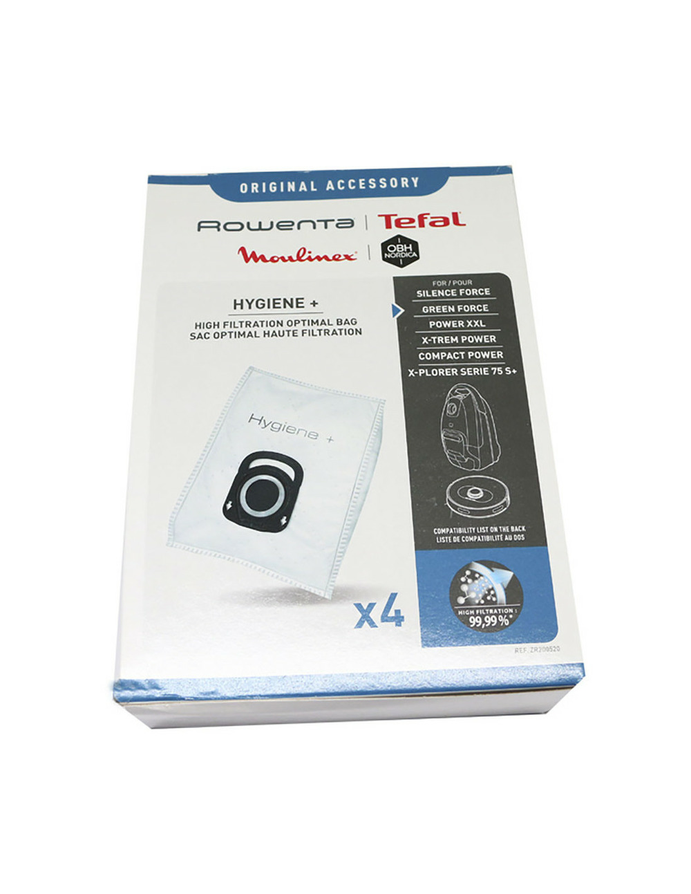 Sac de rechange silex pour aspirateur rowenta, tefal