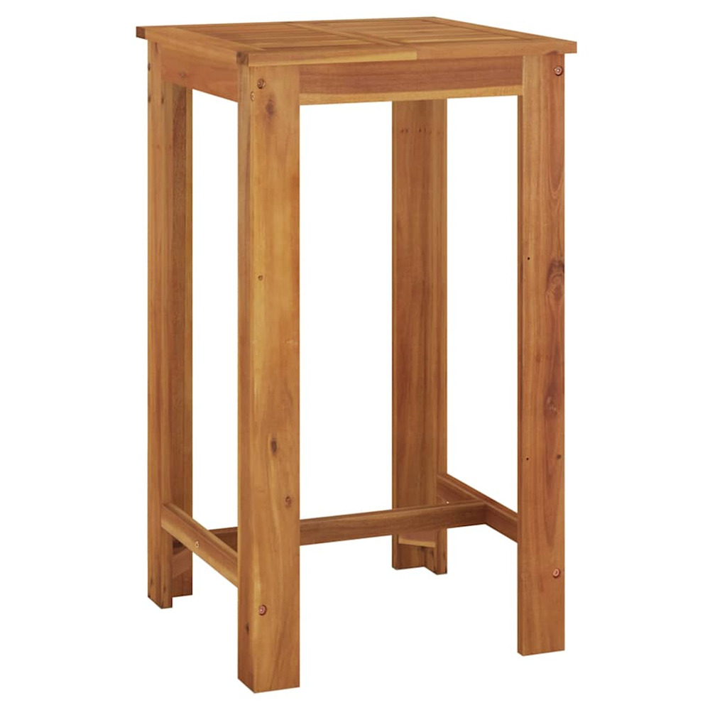 Table de bar de jardin 60x60x105 cm bois d'acacia solide