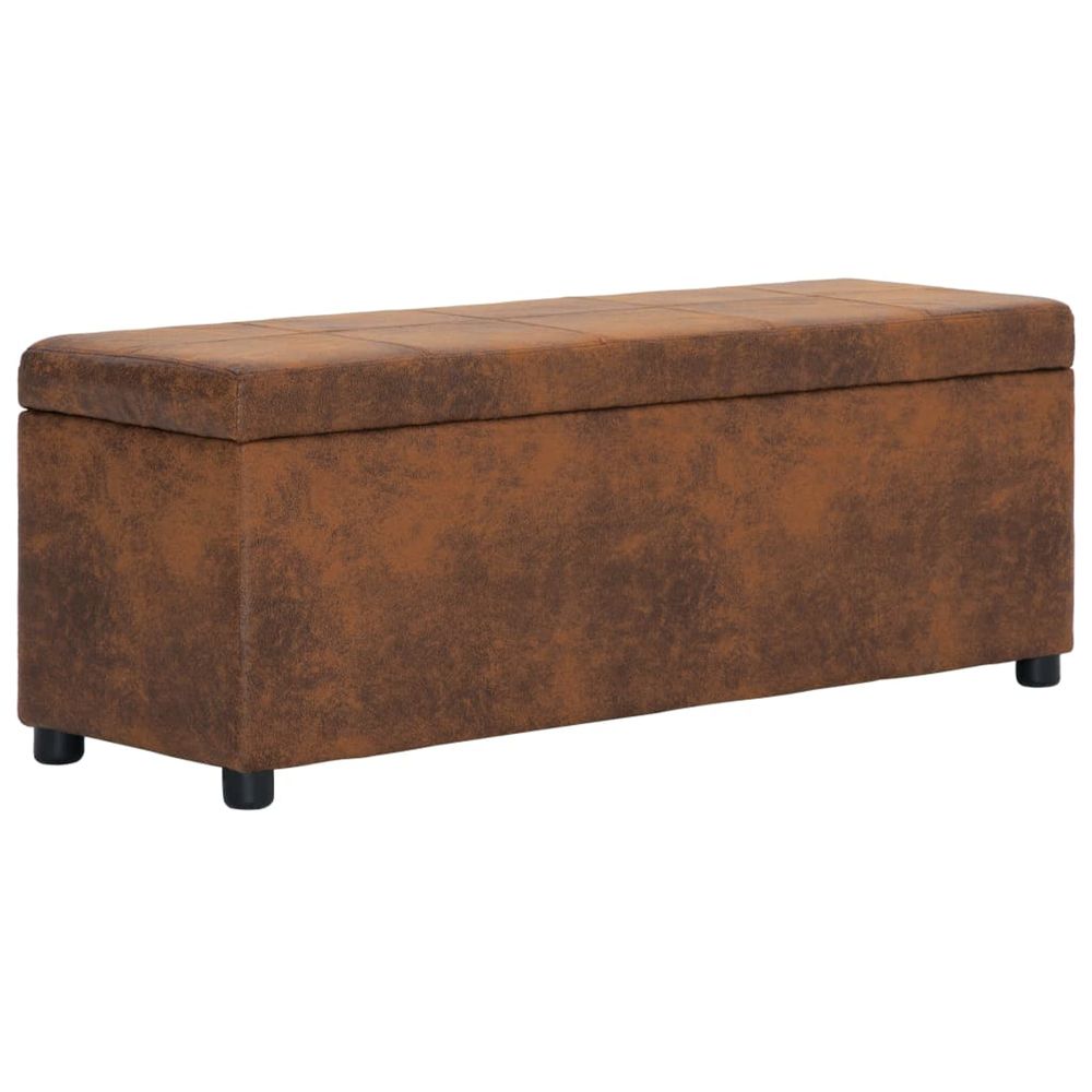 Banc de rangement 116cm Marron