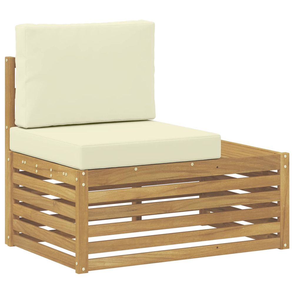 Unités de sofa sectionnel d'extérieur blanc et crème