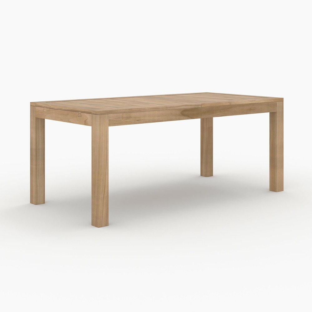 Nido-table de jardin extensible en teck 6 à 10 personnes