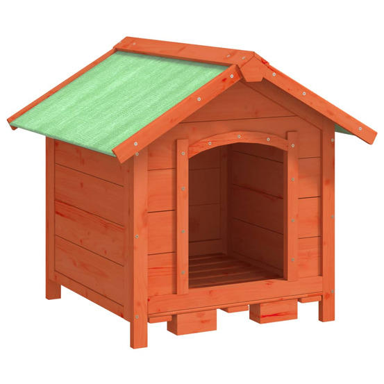 Chenil marron 65x65x61,5 cm bois de pin solide