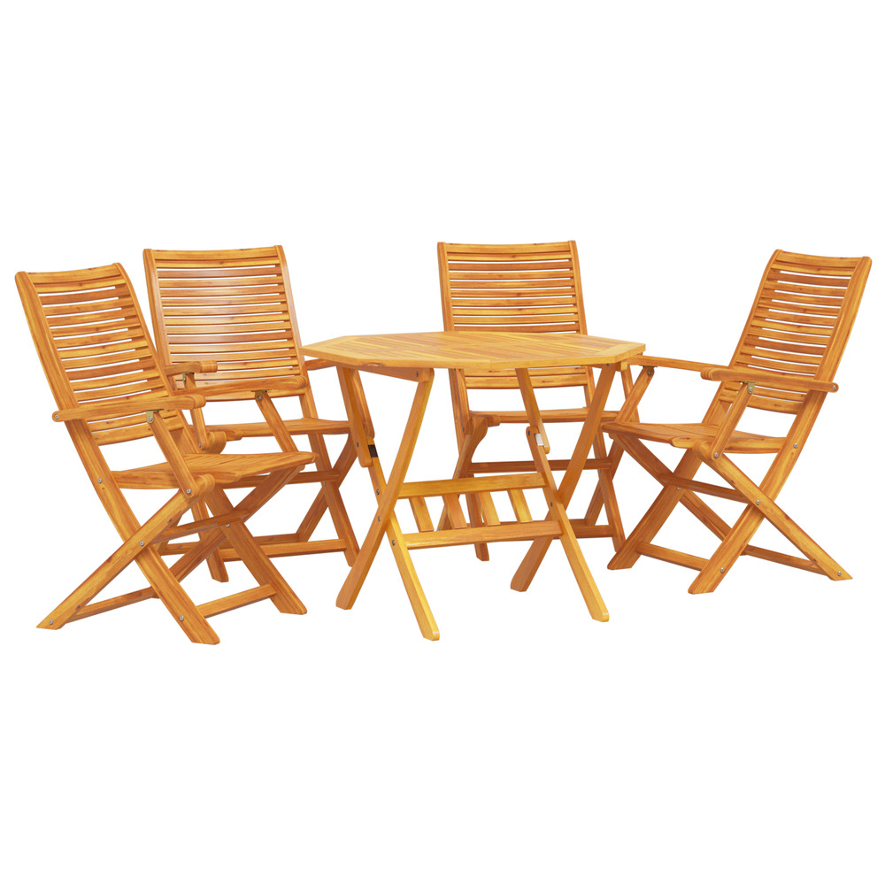 Ensemble de jardin 5 pièces en acacia massif