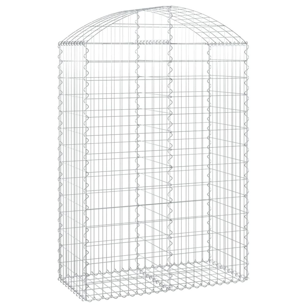 Panier de gabions arqué 100x50x140/160 cm fer galvanisé