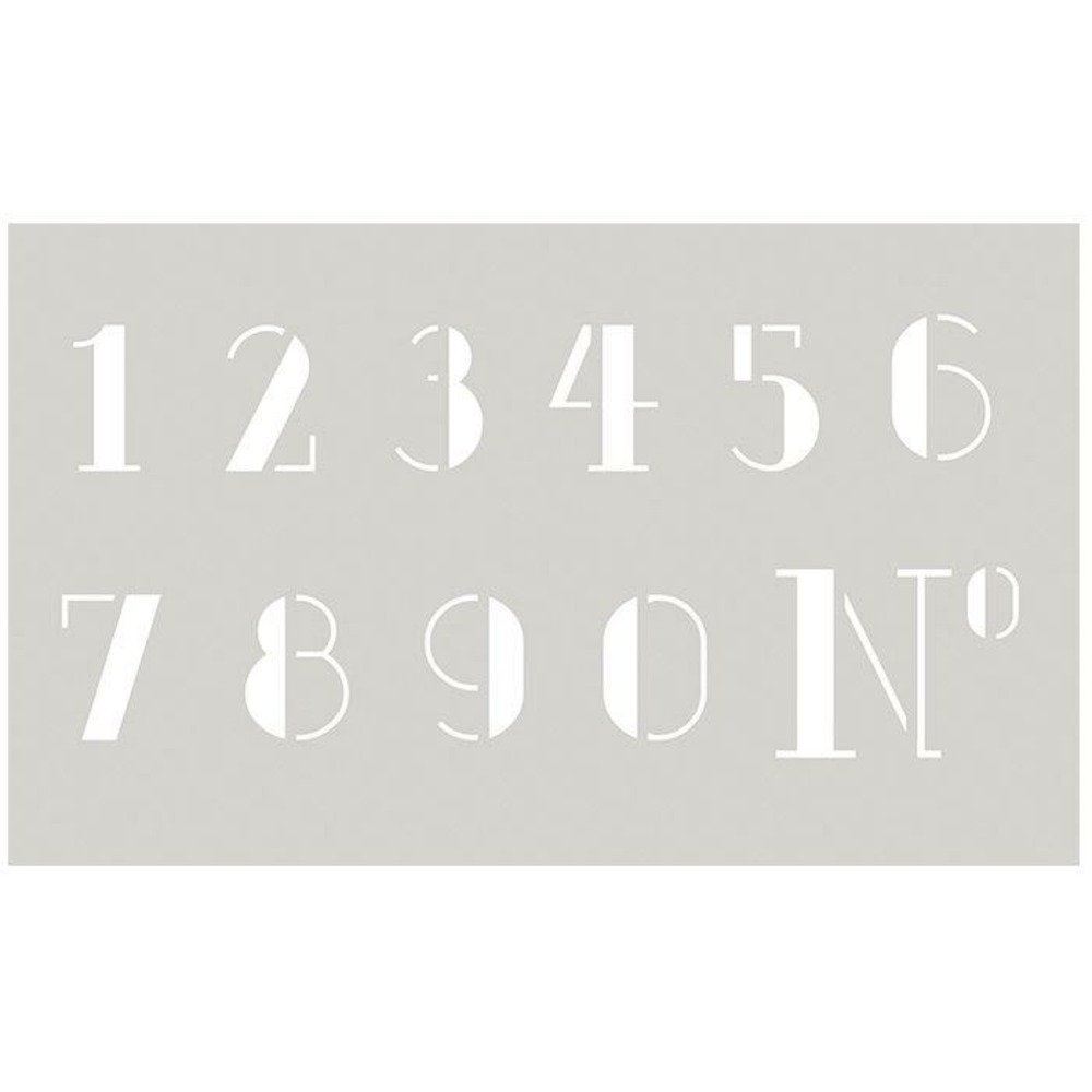 Pochoir 12 x 20 cm - chiffres n°3
