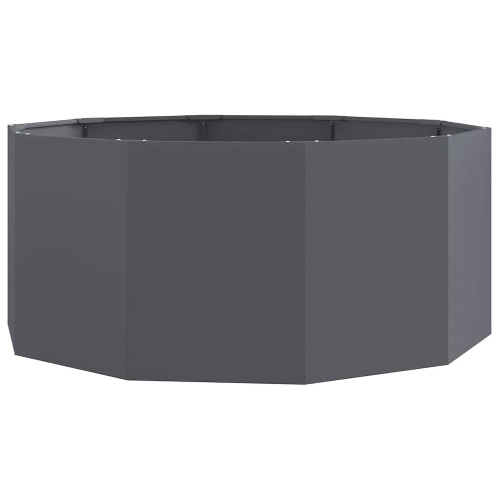 Jardinière d'extérieur anthracite 120 x 120 x 50 cm acier