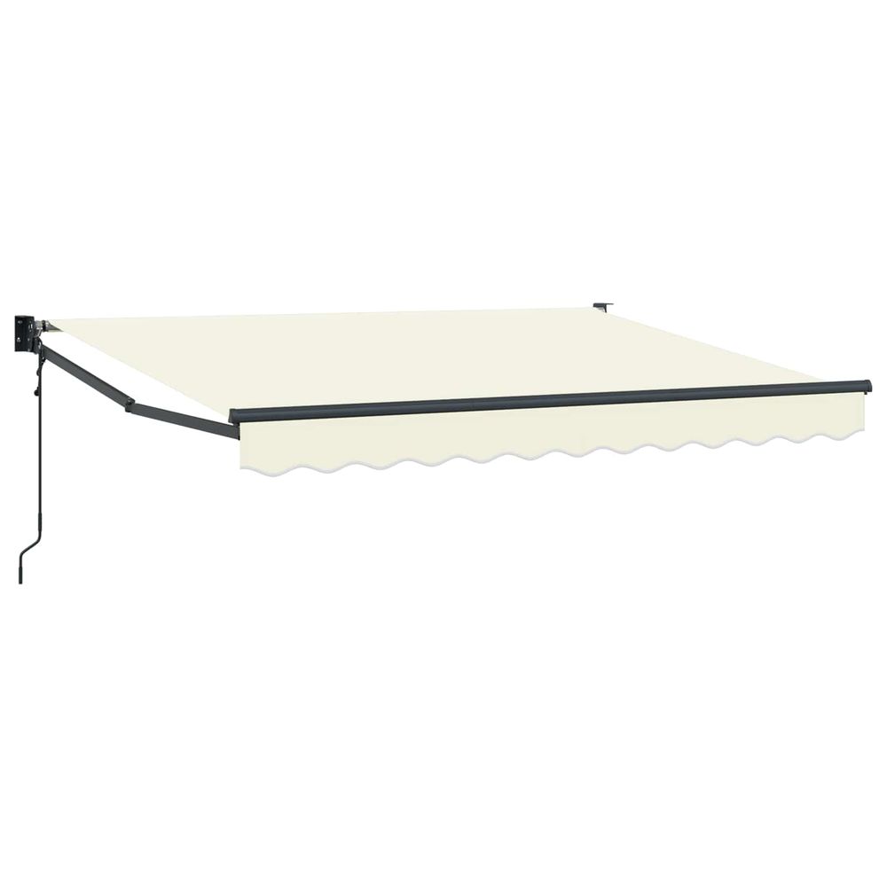 Auvent rétractable crème 3,5 x 2 m polyester et métal
