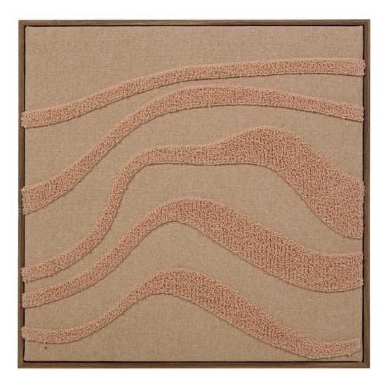 Toile 3d noelie 40x40cm rose saumon