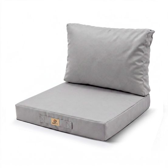 Coussins pour salon de jardin déhoussable 50x50cm gris galet