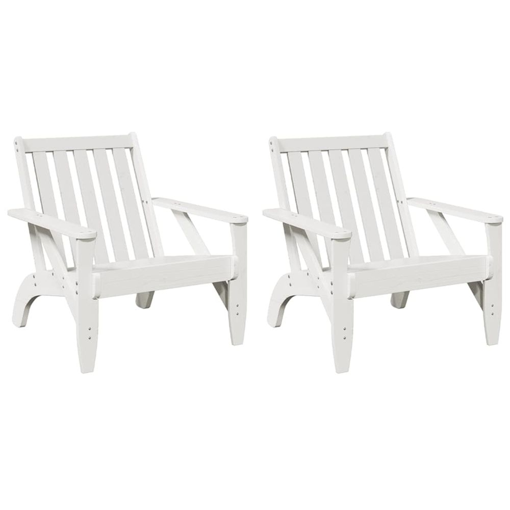 Chaises de jardin adirondack lot de 2 75x77x77 cm
