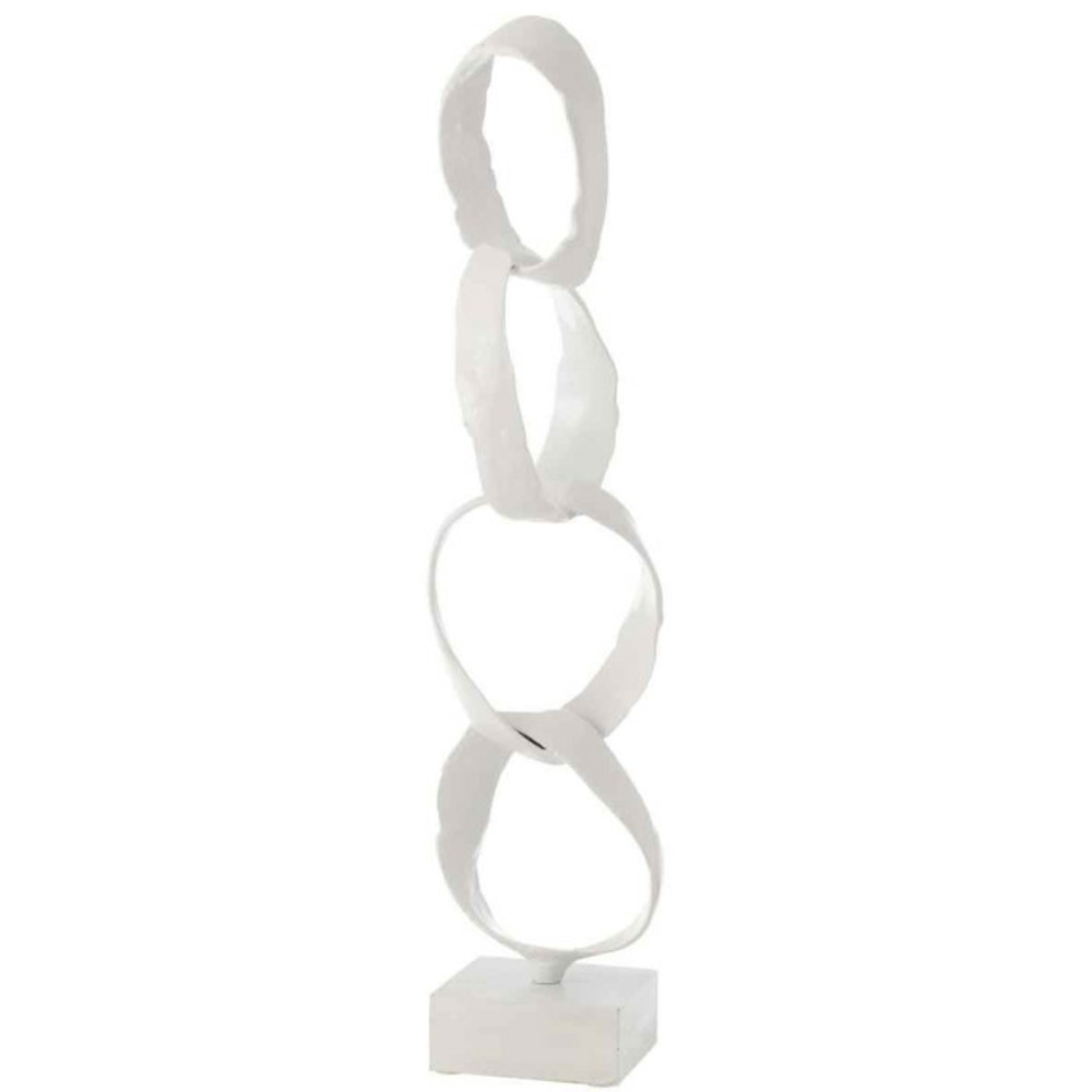 Anneaux déco sur pied jarvis 56cm blanc
