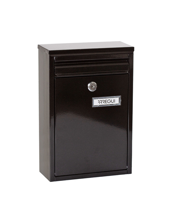 Boîte aux lettres individuelle extérieure petit, zaguán, acier, noir, 22 x 8 x 32 cm