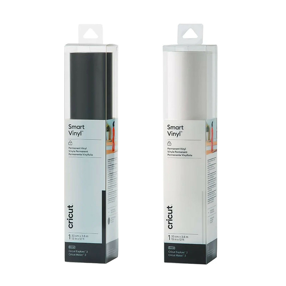 2 vinyles permanents mats 366 x 33 cm - noir, blanc