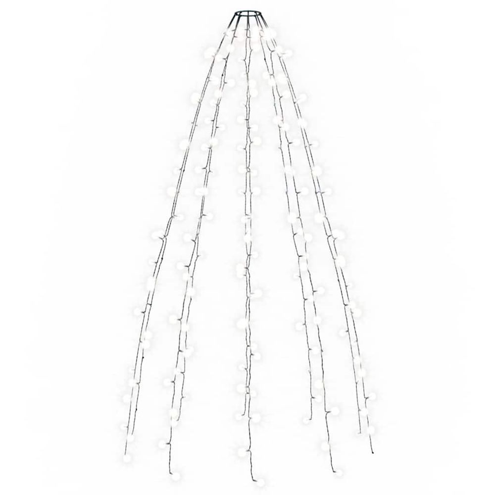Guirlande lumineuse d'arbre de noël 180 led blanc froid 180 cm