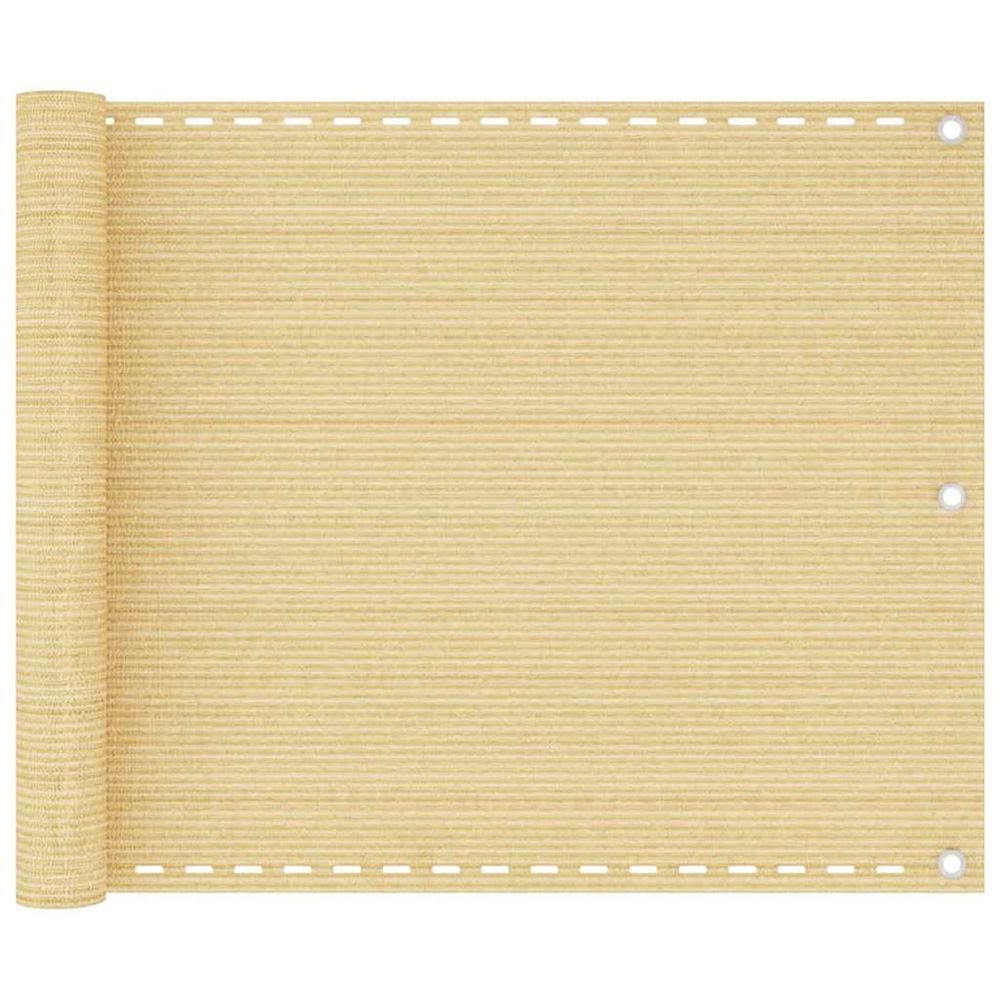 Écran de balcon beige 75x500 cm pehd