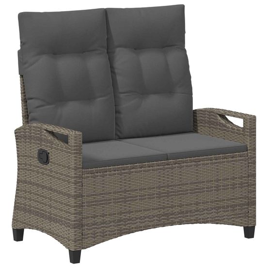 Banc de jardin gris et gris foncé 105 x 60 x 112 cm