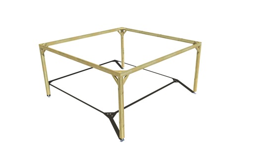 Pergola bois • 5m x 5m • indépendante • cadre simple • livraison comprise