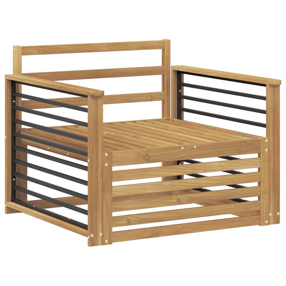 Canapé d’extérieur bois d'acacia massif blanc