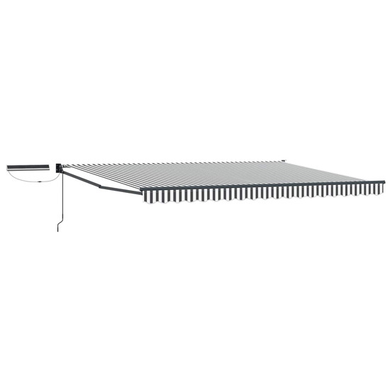 Auvent rétractable électrique anthracite et blanc 4,5 × 3 m