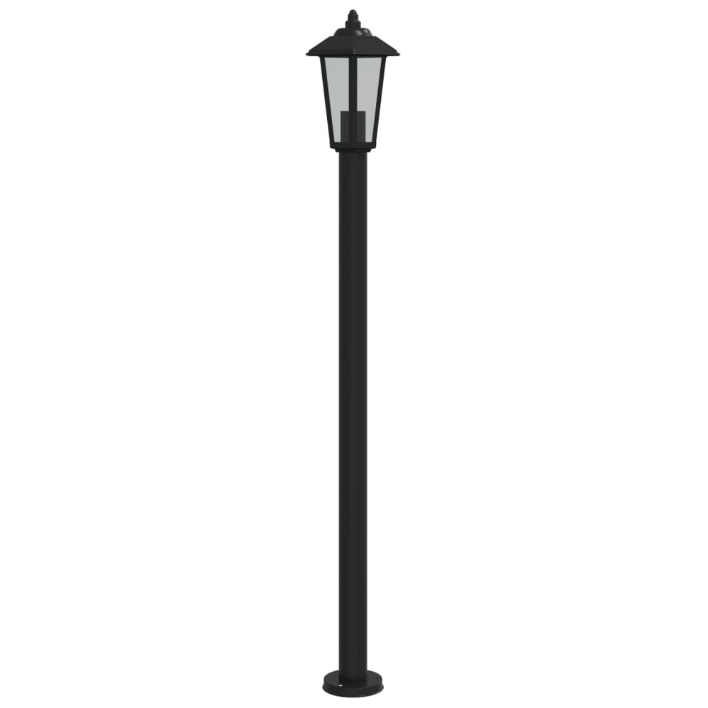 Lampadaire d'extérieur 120 cm acier inoxydable noir