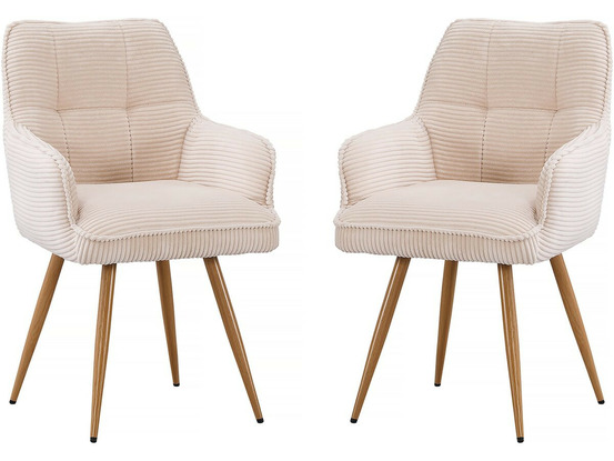 Lot de 2 chaises en velours côtelé