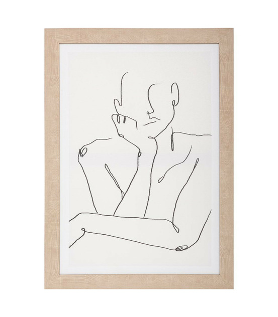 Tableau toile murale encadrée imprimée visage 50 x 70 cm