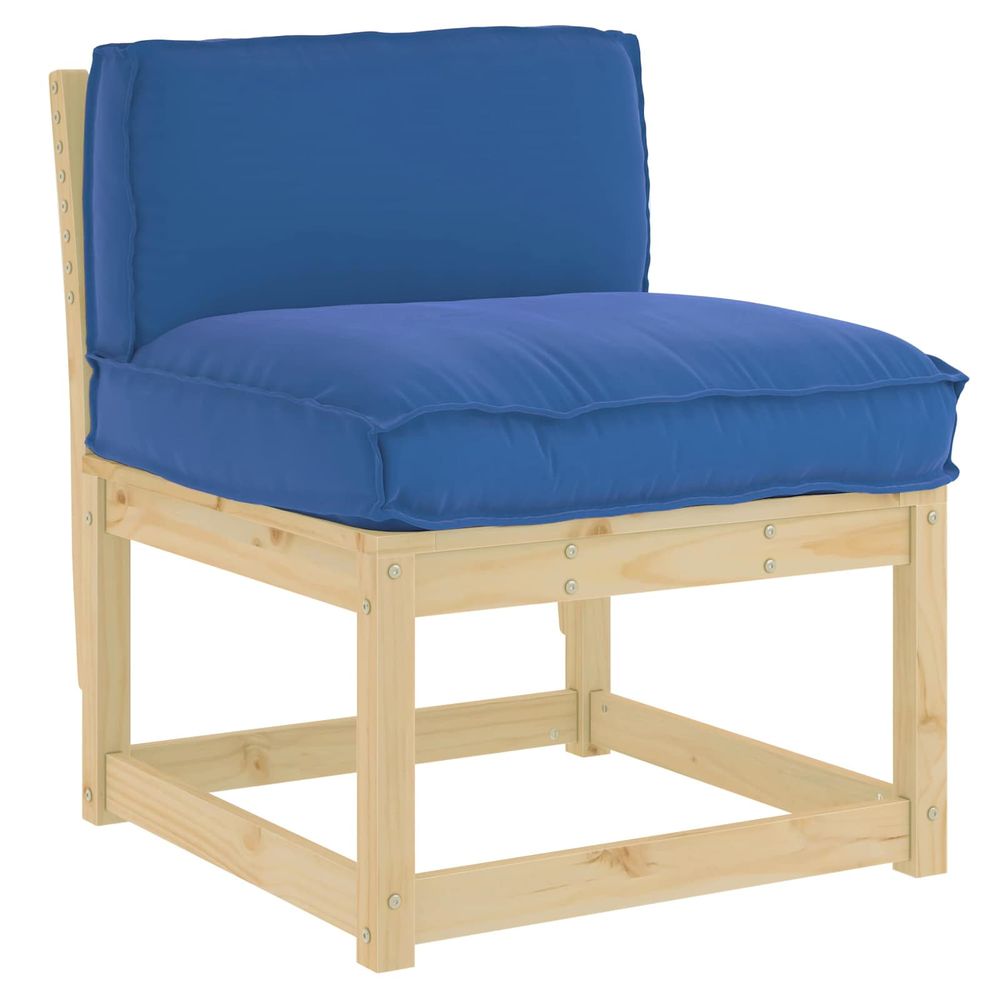 Coussin tissu oxford bleu royal 70 x 40 x 12 cm